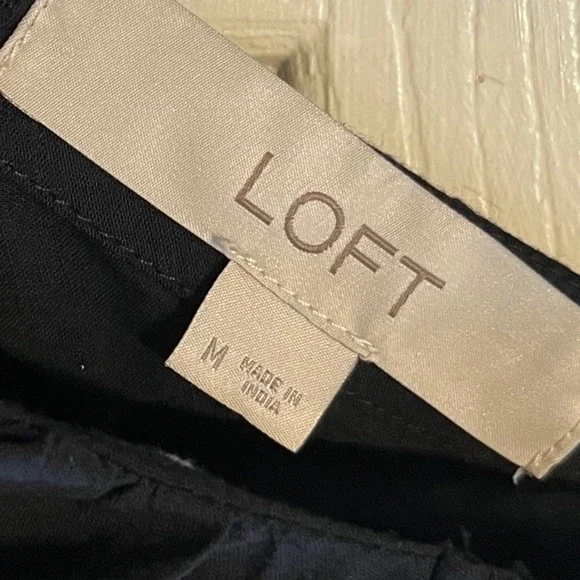 LOFT Black Polka Dot Tiered Puff Sleeve Square Neck Mini Dress Womens Medium - Picture 6 of 12